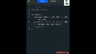 Enum execution with values using c in tamil #happycoding #cprogramming #tamil #shorts #enumeration