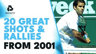 Agassi MAGIC, Sampras, Ferrero & More! | 20 AMAZING ATP Tennis Shots & Rallies From 2001
