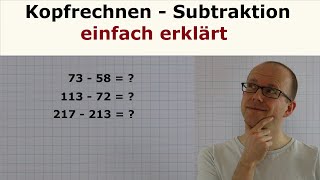 Kopfrechnen - Subtraktion