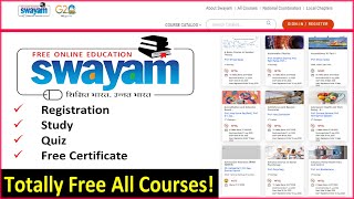 Swayam Free Online Course With Certificate (Registration & Exam) | Swayam Courses Complete Knowledge