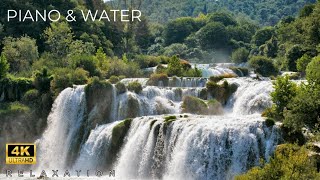 Waterfall Gentle Stream Sound in forest 24/7. Waterfall Sounds, Flowing Water, White Noise for Sleep