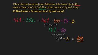 Slovná úloha na odčítanie trojciferných čísel | Aritmetika | Matematika | Khan Academy