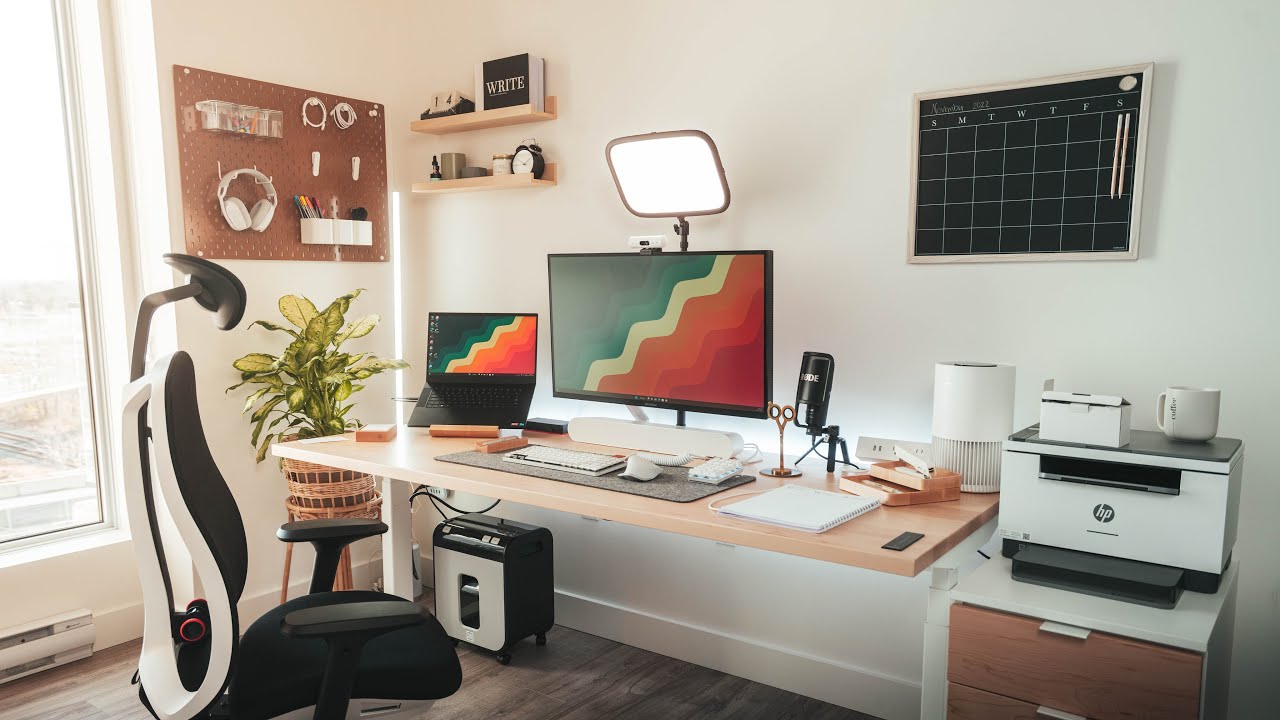Modern Desk Setup Makeover For A Work From Home Accountant Youtube