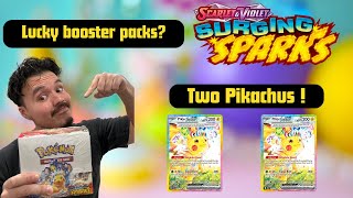 *NEW* Did I pull another Pikachu ex SIR? Build a Battle deck boxes opening - Surging Sparks Pokemon