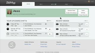 ShiftApp Employee Scheduling Memo System