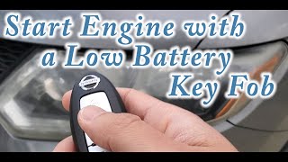 Nissan Rogue: Access and Start Engine with a Low Battery Key Fob