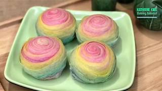 彩虹酥 Rainbow Flaky Mooncakes