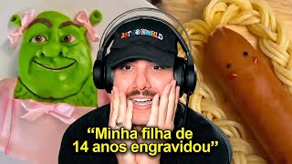 Tô traumatizado com essas histórias do tiktok com vídeos de comida de fundo