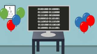 "Happy Birthday" in Binary Code