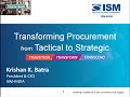 Master Class on Transforming Procurement from Tactical to Strategic