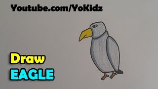 How to draw an Eagle cartoon