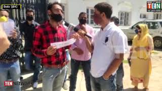 MGNREGa Employees hold protest at ACD officd Doda,demand absorption in RDD