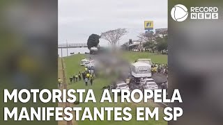 Motorista atropela manifestantes em rodovia no interior de SP