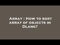 Array : How to sort array of objects in Dlang?