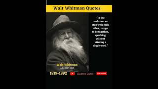 5  Walt Whitman Quotes That Will Make Your Day #shorts #quotescurio