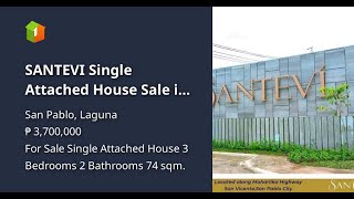 SANTEVI Single Attached House Sale in San Pablo Laguna12,500 to Avail