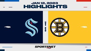 NHL Highlights | Kraken vs. Bruins - January 12, 2023