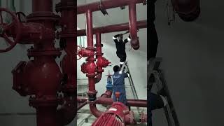 Fire Pumps Auto start- Fire Pump Room #firefighting #fireprevention #mep #firepump