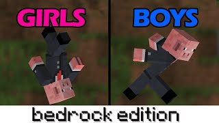 how boys and girls play Bedrock Edition