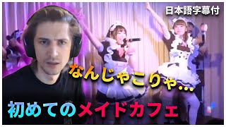 日本のメイドカフェを見るxQc【日本語字幕付き】