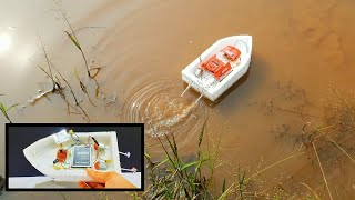 How To Make mini RC Boat Twin 180 Motor.How To Make mini RC Boat.How To Make Fast Motor Rc boat .
