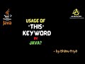 This Keyword in Java Part-1| lec 30 | Java Tutorials| BhanuPriya