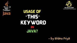 This Keyword in Java Part-1| lec 30 | Java Tutorials| BhanuPriya