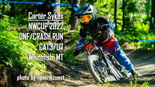 6Yo Carter Sykes NWCUP 2022 #4  CAT3/U7 Whitefish DNF - Crash