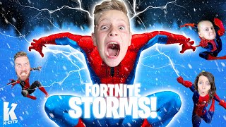 STORM Chasing in FORTNITE (Spider-Man Part 3!) K-CITY GAMING