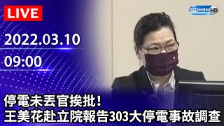 【LIVE直播】停電未丟官挨批！　王美花赴立院報告303大停電事故調查並備質詢｜2022.03.10