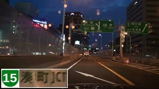 190609_湊町JCT[阪15堺線-堺IC方面]夜