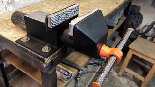 Amazing Big Vise DIY!! How To Make a Vise From a Round Pipe!!