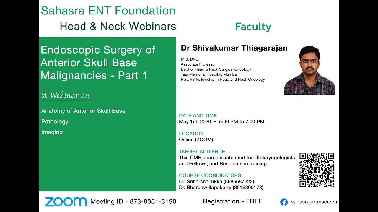 Skull Base | Endoscopic Surgery Of Anterior Skull Base Malignancies ...