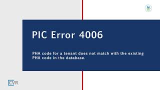 PIC Error Correction Training: PIC Error 4006 PHA Code Video Short