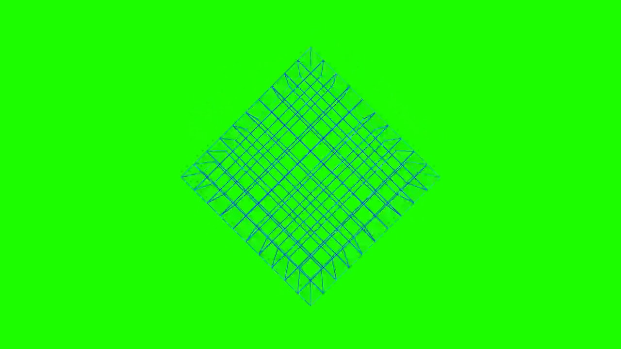 Transparent Vector Grid Cube Rotating Green Screen Animation Youtube
