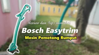 Mesin Potong Rumput Listrik: Bosch Easytrim. Cara pemasangan dan tips hemat