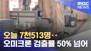 오늘 7천513명‥오미크론 검출률 50% 넘어 (2022.01.24/12MBC뉴스)