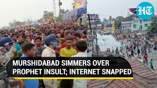 Murshidabad: Protesters clash with cops, Internet snapped; Guv Dhankar tweets 'inaction'