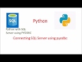 Connecting SQL Server using Python || PYODBC || Get the row count and data from a SQL db Table
