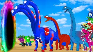 SPIDER Spinosaurus EVOLUTION of GODZILLA DINOSAU, Jurassic King Monster? Diplodocus and Brontosaurus