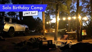 Solo Birthday Camp 2 - Champagne brunch & biking! 4Runner camping at Fool Hollow, Show Low, AZ