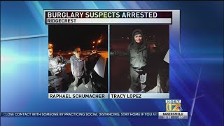 Two arrested for pizza shop burglary in Ridgecrest