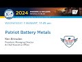 2024 | Patriot Battery Metals | Ken Brinsden | Diggers & Dealers