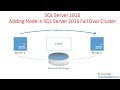 SQL Server 2016 : Adding Node in SQL Server 2016 Fail Over Cluster