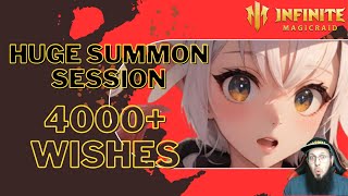 Biggest summon session! 4000+ wishes! - Infinite Magicraid