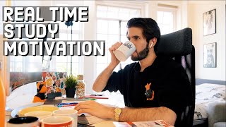 REAL TIME study with me (no music): 10 HOUR Productive Pomodoro Session | KharmaMedic