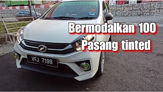 Produa axia tinted,bajet bawah 100,axia e 2020