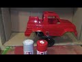 tamiya mitsubishi pajero body sprayed in italian red