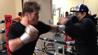 CANELO TRAINING FOR GGG 3, DRILLING KO PUNCH THAT KNOCKED OUT KOVALEV