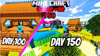 I'm survive Minecraft 150 days ocean only world ✅✅